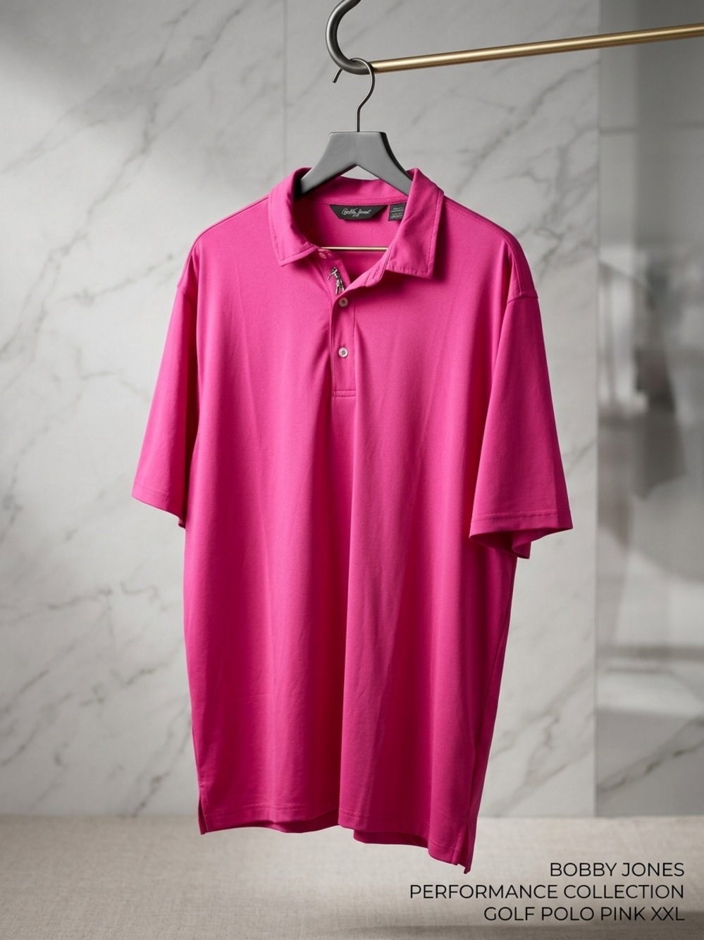 Bobby Jones Performance Collection Golf Polo Shirt Mens Size XXL Pink
